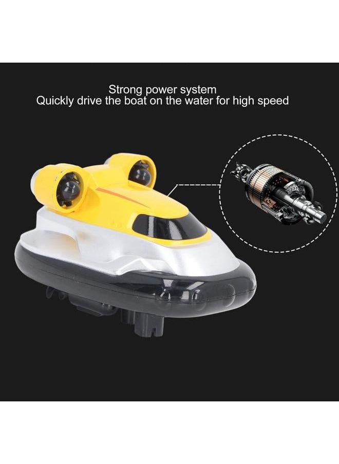 Remote Control Air Cushion Boat High Speed Strong Power Summer Water Fun Toy for Kids Yellow