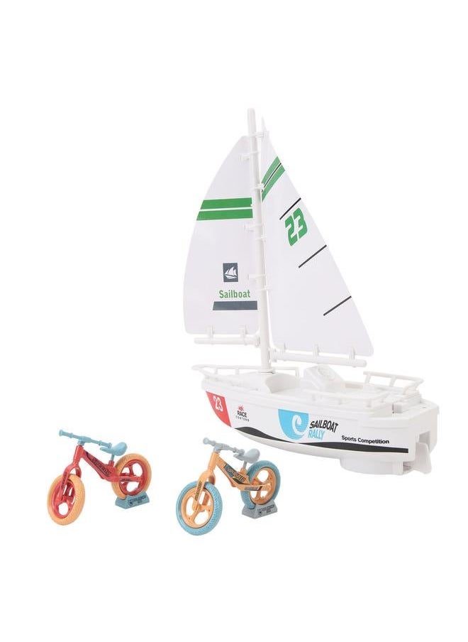 Sailboat Model Simulation Innovative Strong Power High Speed Electric Alloy Bicycle Set for Collection Display Presents
