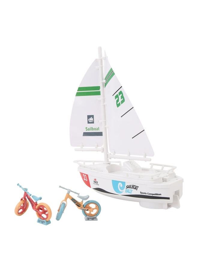 Sailboat Model Simulation Innovative Strong Power High Speed Electric Alloy Bicycle Set for Collection Display Presents