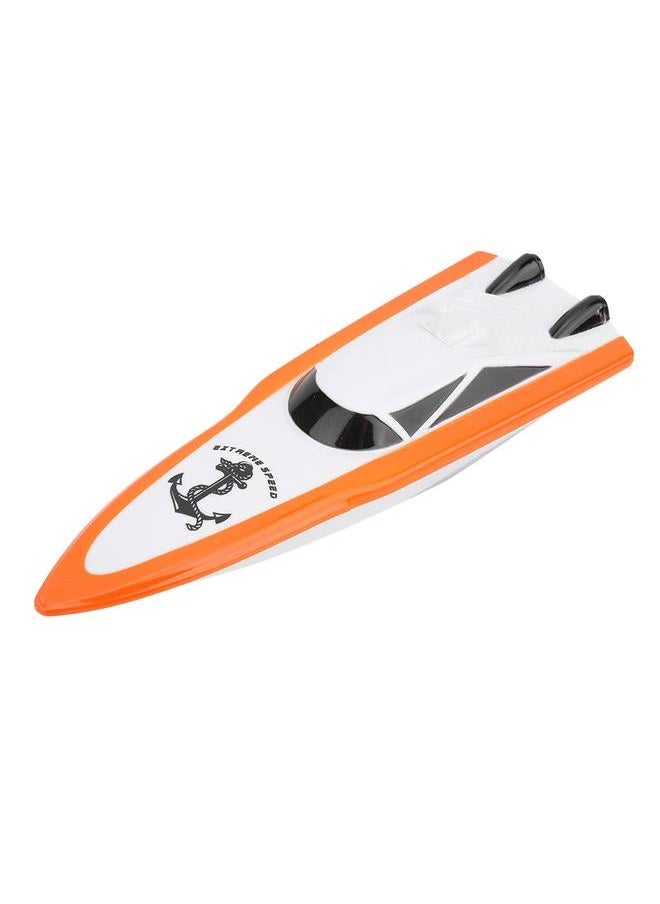ABS 2.4G Remote Control 4 Channels Mini RC Boat Electric Ship Model Children Water ToyOrange 100B4
