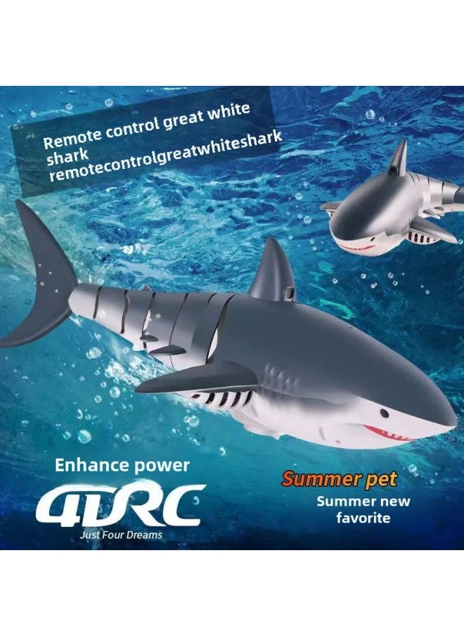 Remote Control Boat Remote Control Shark Water Waterproof Camera Charging Real High Speed Submarine Remote Control Boat Children's Toy-Color:Fully Waterproof-8k Camera Simulated Tour + Light + Water Spray-Specifications:Standard Single Battery Includes A Set Of Batteries + Charging Cable + Gifts