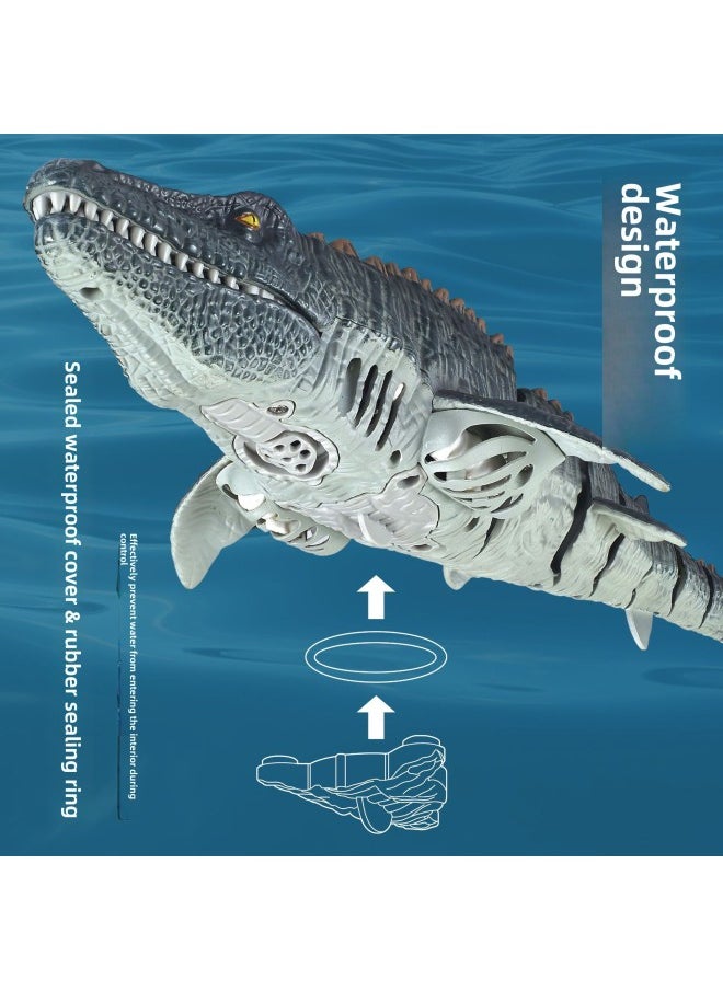 Remote Control Canglong Simulation Dinosaur Light Spray Water Swing Tail Swimming Children's Water Remote Control Fish Toy-Color: 2.4G Simulation Remote Control Dolphin