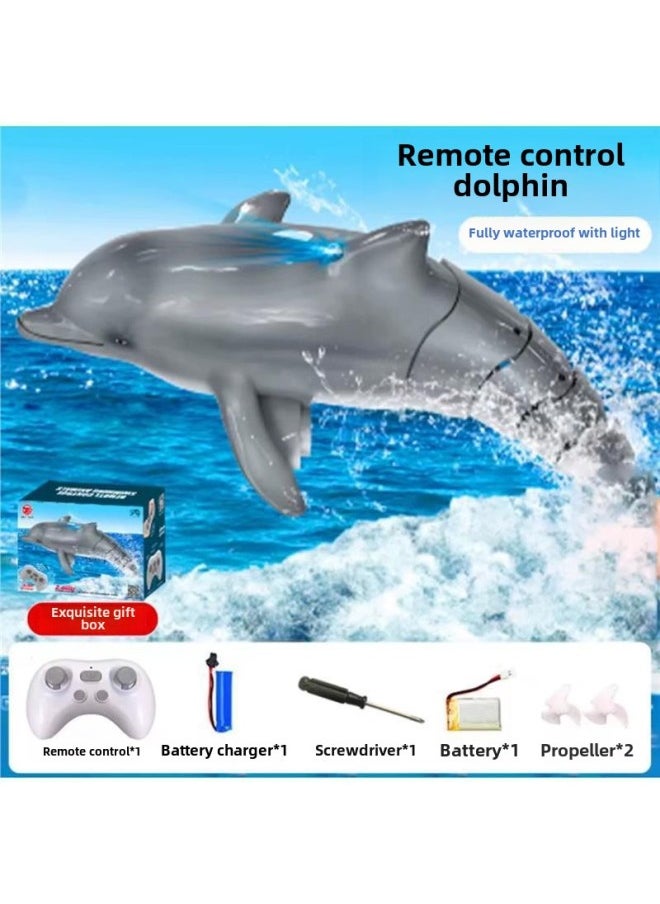 Water Remote Control Mechanical Python Rechargeable Water Remote Control Boat Electric Real Shark Python Model Children's Toys-Color:Remote Control Dolphin-pink Upgraded Fully Waterproof + Exquisite Gift Box-Specifications:A Total Of About 30 Minutes Of Use