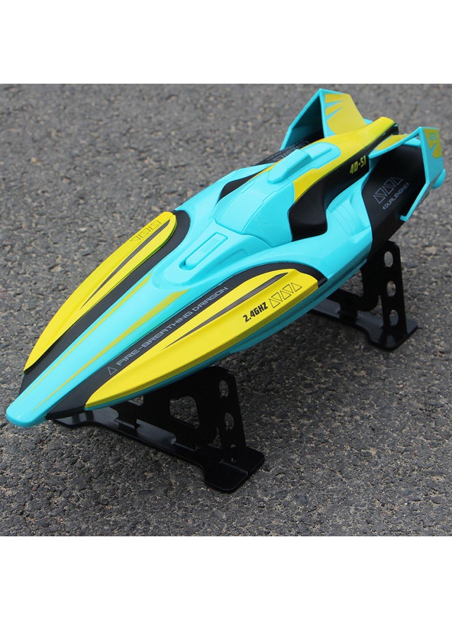 S1 Remote Control Boat Wireless Electric Long Endurance High Speed 2.4g Speedboat Water Boat Model Children's Toy Large Size-Color:S1-High Speed Boat-Star Silver-Specifications:Single Power Package-no Backup Battery
