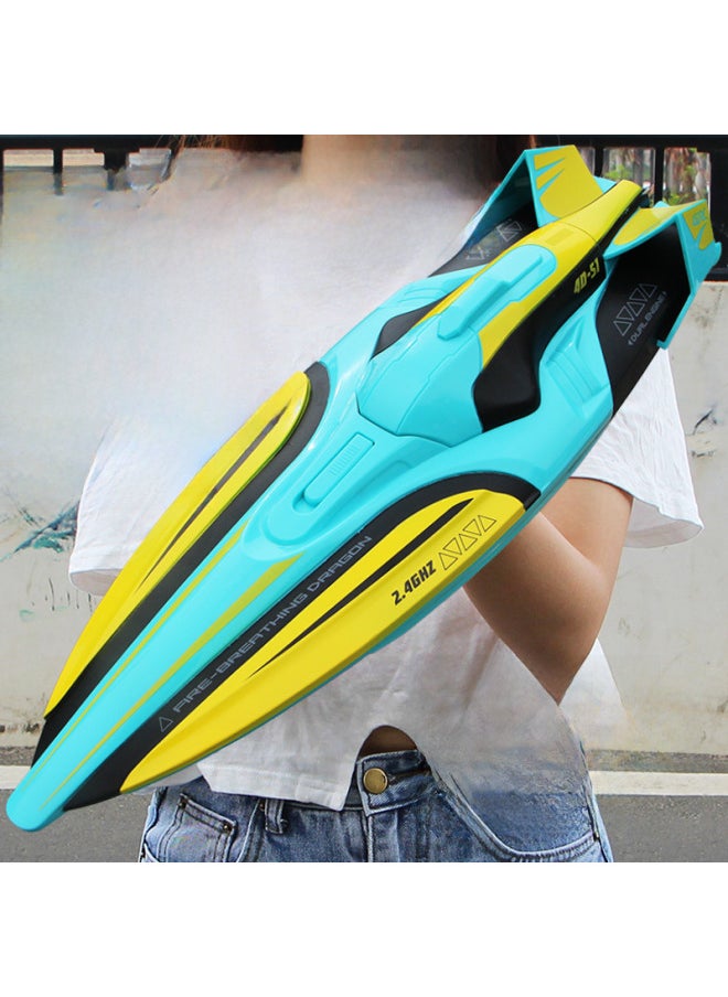 S1 Remote Control Boat Wireless Electric Long Endurance High Speed 2.4g Speedboat Water Boat Model Children's Toy Large Size-Color:S1-High Speed Boat-Star Silver-Specifications:Single Power Package-no Backup Battery