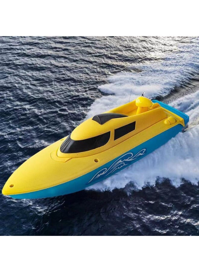 Remote Control Boat Speedboat Summer Water Yacht Model Long Endurance Four-channel Rowing Children's Remote Control Toy-Color:0036-7 Cyan