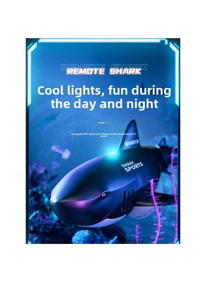 Remote Control Dolphin Real Animal Headlight Shark Whale Water Spray Summer Water Children's Day Water Play Boy Toy-Color:Remote Control Black Shark Can Spray Water + Upgraded Waterproof Remote Control-Specifications:Lithium Battery * 2 60 Minutes Battery Life + Freight Insurance + Lifetime Warranty