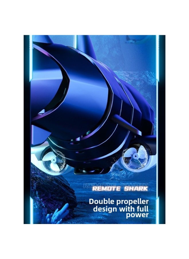 Remote Control Dolphin Real Animal Headlight Shark Whale Water Spray Summer Water Children's Day Water Play Boy Toy-Color:Remote Control Black Shark Can Spray Water + Upgraded Waterproof Remote Control-Specifications:Lithium Battery * 2 60 Minutes Battery Life + Freight Insurance + Lifetime Warranty