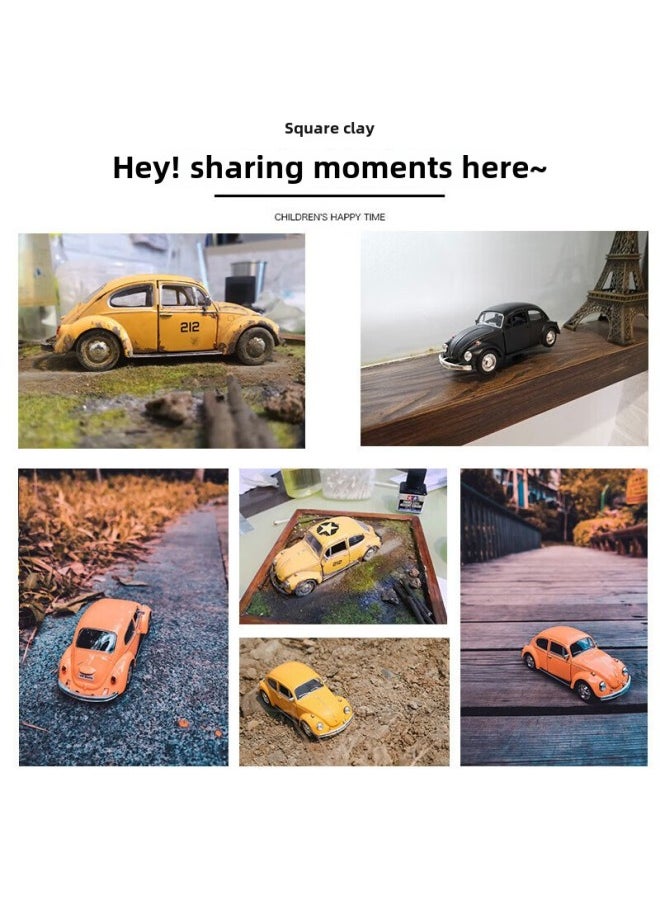 Yellow Retro Beetle Children's Alloy Toy Car Boy Car Model Simulation Ornament Car Wholesale-Color: Vintage Beetle/yellow