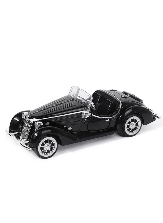 1:32 Alloy Open Canopy Closed Canopy Classic Car Model Children's Toy Car Ornaments Back Force Car Model Can Open The Door For Children-Color:Dark Green
