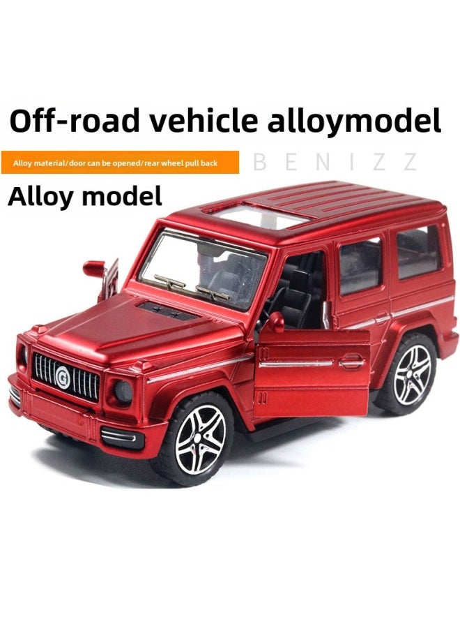 1:36 Alloy Sports Car Off-road Vehicle Model Children Boy Toy Car Back Force Door Car Ornaments Blind Box Wholesale-Color:Ben Xiao G Big Red-2 Doors