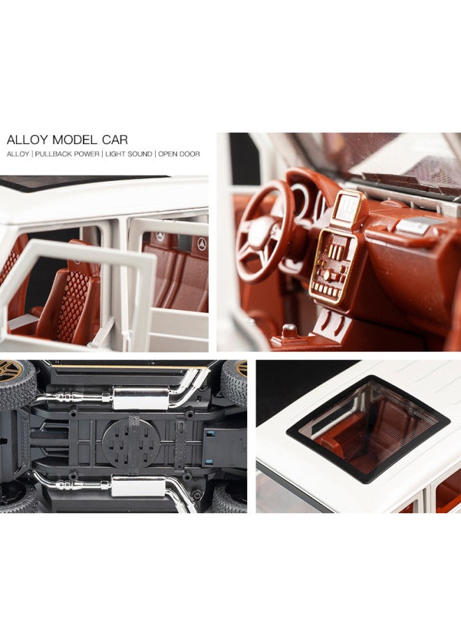 Large G63 Alloy Car Model 1:24 Off-road Vehicle Children Boy Toy Car Simulation Car Model Ornaments Wholesale-Color:Genuine Red Flag H9 Black 24352