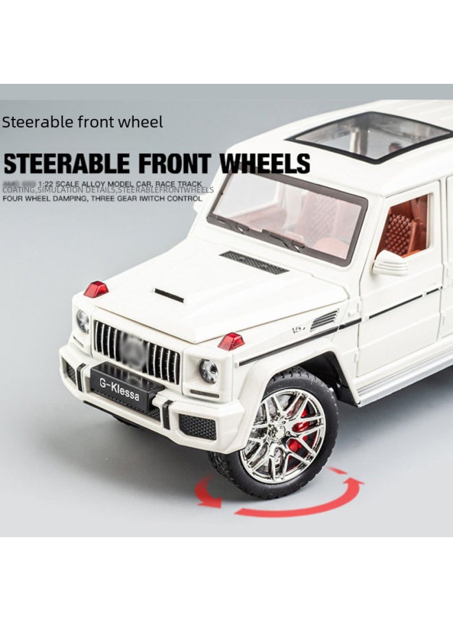 Large G63 Alloy Car Model 1:24 Off-road Vehicle Children Boy Toy Car Simulation Car Model Ornaments Wholesale-Color:Genuine Red Flag H9 Black 24352