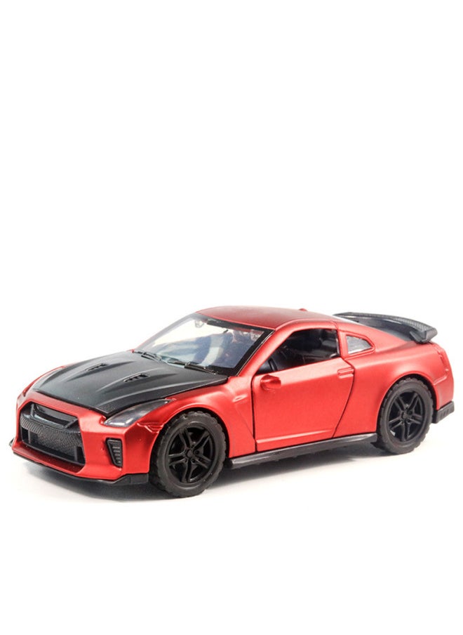 1:36 Alloy Sports Car Off-road Vehicle Model Children Boy Toy Car Back Force Door Car Ornaments Blind Box Wholesale-Color:Japan Gt Red