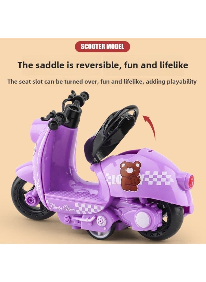 TikTok Internet Celebrity Children's Toy Boys Live Simulation Toy Alloy Motorcycle Model Pedal Sheep-Color:{xy Lamb Pedal} Gray