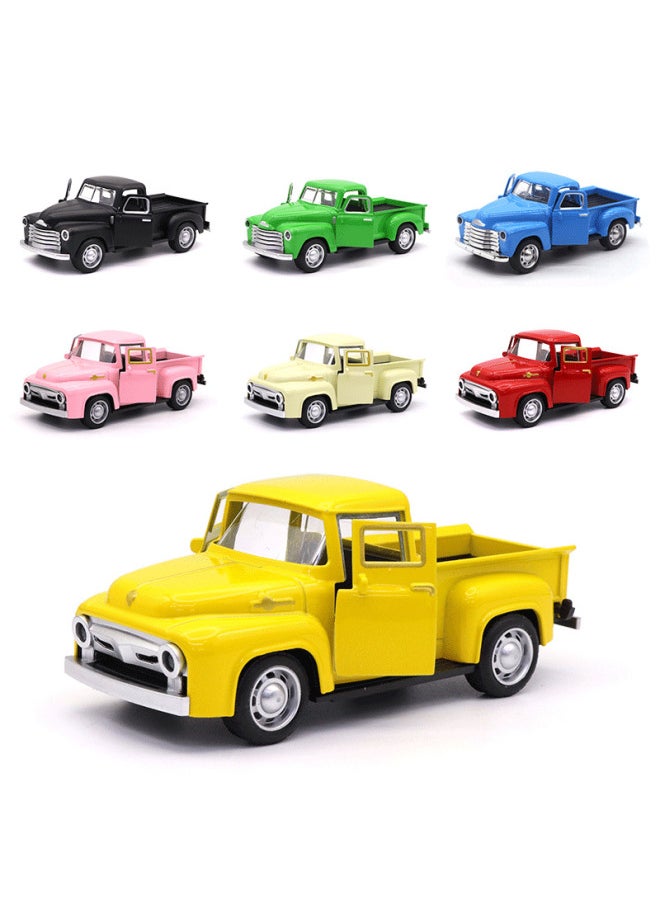 1:32 Alloy Pickup Truck Model Children's Toy Car Ornaments Huili Car Model Boy Players Wholesale-Color:Black 3608
