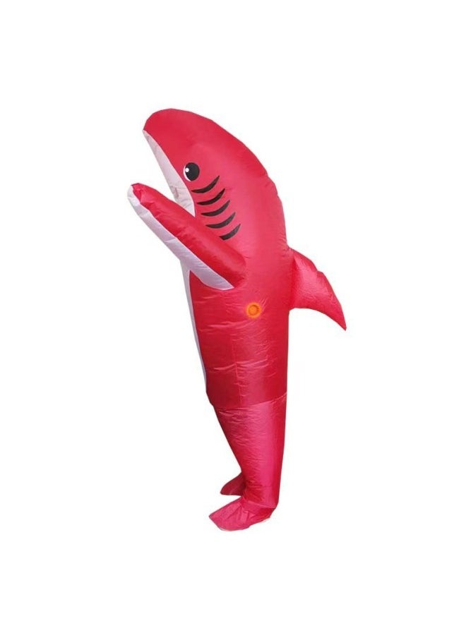Outdoor Group Building Activities Entertainment Cartoon Props Air Model Three-dimensional Realistic Cute Shark Inflatable Clothing-Color:Yellow Shark 150-190cm