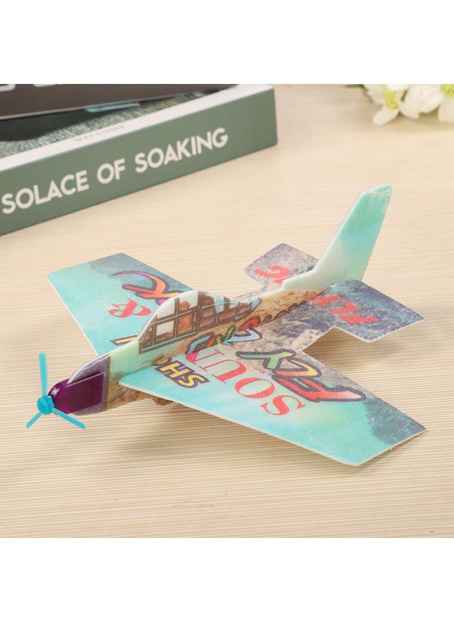 Magic Swing Plane Foam Swing 360 Degree Foam Plane Model Assembled DIY Puzzle Children's Model-Color:Color Mix