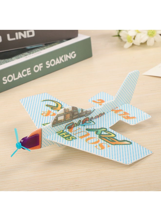 Magic Swing Plane Foam Swing 360 Degree Foam Plane Model Assembled DIY Puzzle Children's Model-Color:Color Mix