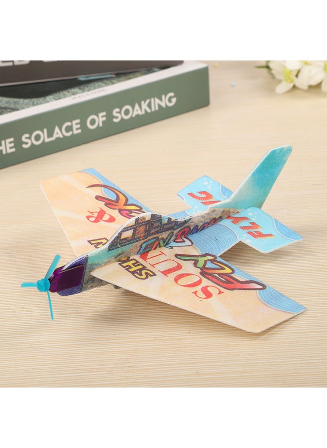 Magic Swing Plane Foam Swing 360 Degree Foam Plane Model Assembled DIY Puzzle Children's Model-Color:Color Mix