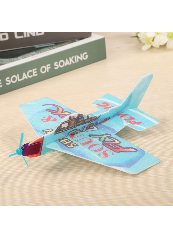 Magic Swing Plane Foam Swing 360 Degree Foam Plane Model Assembled DIY Puzzle Children's Model-Color:Color Mix