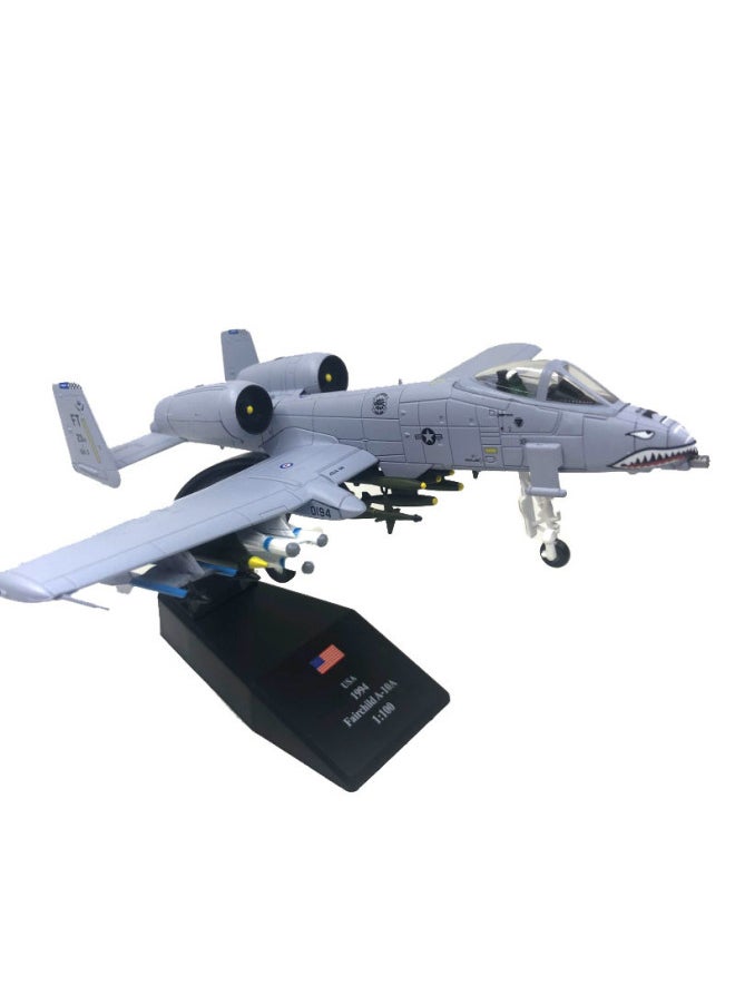 1100 Scale Thunderbolt Lightning Attack Aircraft Shark Mouth A-10 Warplane Plane Model Toy-Color:A- 10 Old Version