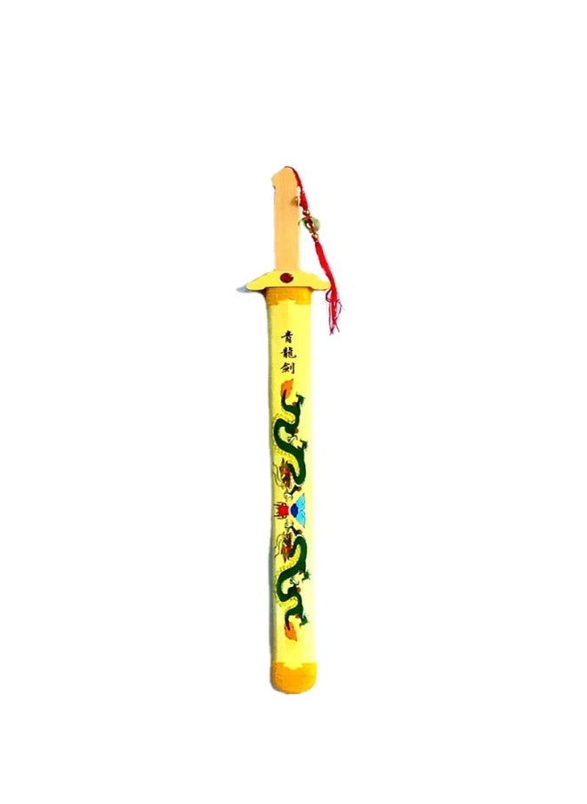 Bamboo Dragon Sword Stall Temple Fair Scenic Spot Hot Sale Dragon Sword Children's Toys-Color:The Shangfang Sword Color Random