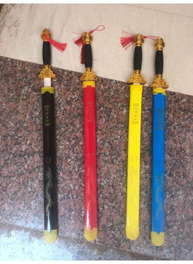 Bamboo Dragon Sword Stall Temple Fair Scenic Spot Hot Sale Dragon Sword Children's Toys-Color:The Shangfang Sword Color Random