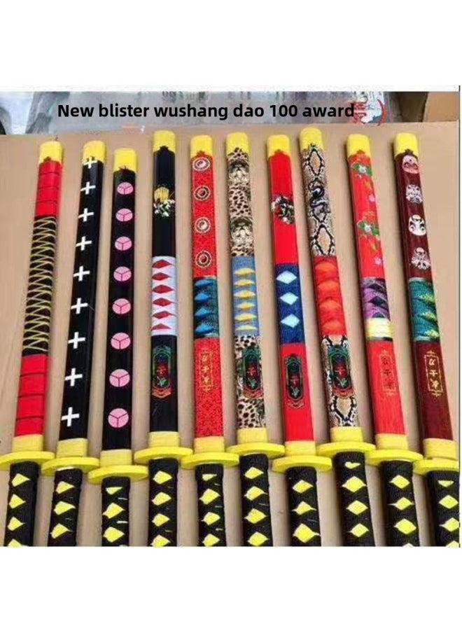Children's Wooden Toy Sword Spot Bamboo Samurai Sword Anime Samurai Sword-Color:Green Dragon Sword