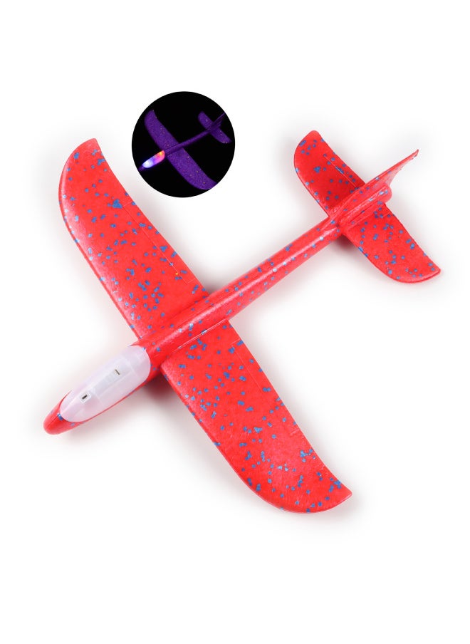 Stall Toys Luminous Hand Throw Large Aircraft Foam Anti-fall Aircraft Children Model Toy Model Wholesale-Color:Headlight 48cm Hand-thrown Aircraft (red)