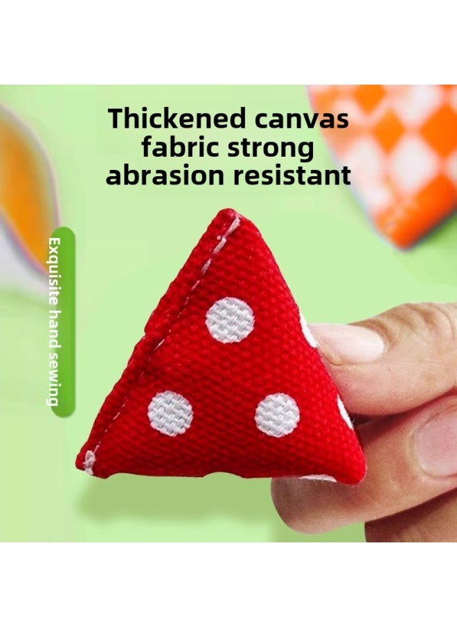 Grasping Stones Mini Sandbags 80 Nostalgic Toys Pick Up And Throw Stones Kindergarten Students Hand-held Triangular Sandbags-Color:_scratch Stone Sandbags  Comes With Storage Bag