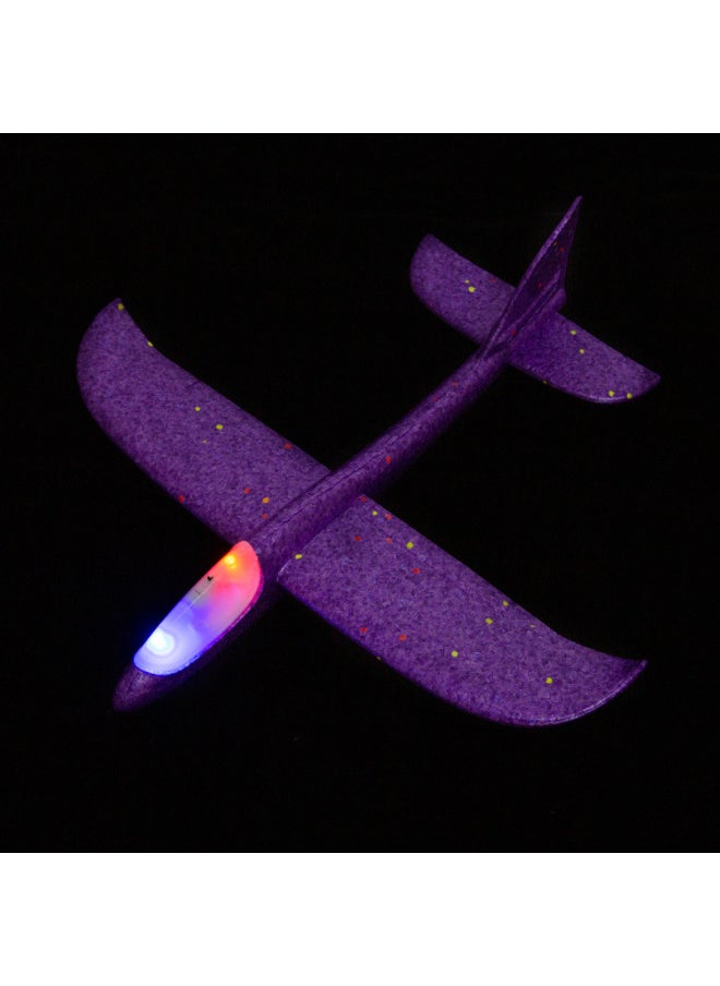 Stall Toys Luminous Hand Throw Large Aircraft Foam Anti-fall Aircraft Children Model Toy Model Wholesale-Color:Slingshot Aircraft (DIY)