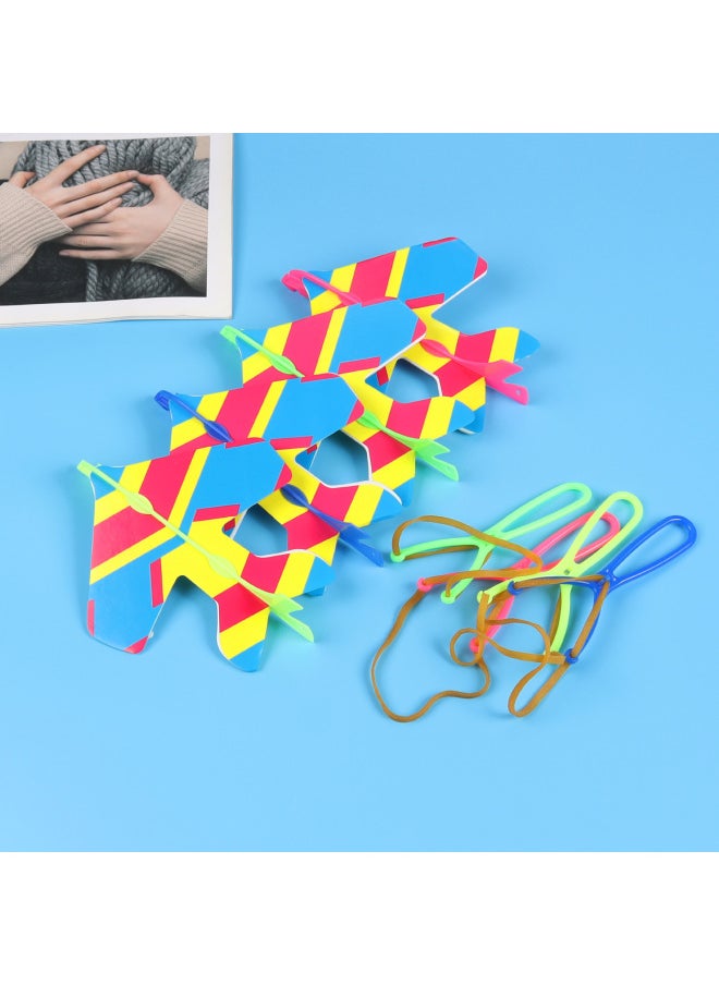Stall Toys Luminous Hand Throw Large Aircraft Foam Anti-fall Aircraft Children Model Toy Model Wholesale-Color:Slingshot Aircraft (DIY)