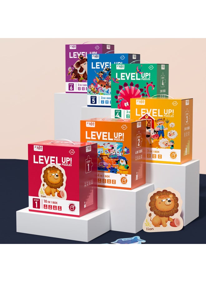 Children's Puzzle Girl Boy 1 Advanced 3 To 6 Years Old 2 Flat Figure 4 Dinosaur 5 Early Childhood Education Baby Toy-Color:[Level 5] Firefighters (4-5.5 Years Old Recommended | 3 Boxes Included)