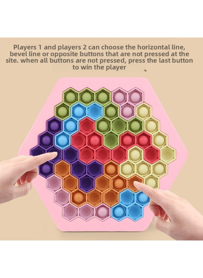 Anti-rodent Pioneer Alien Jigsaw Puzzle Square Building Block Toy Silicone Decompression Bubble Game-Color:6 Color Random