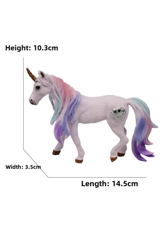 European Myth Legend Pegasus Unicorn Elf Sheep Animal Model Girl Birthday Gift Decoration-Color:344 Pegasus (42g)