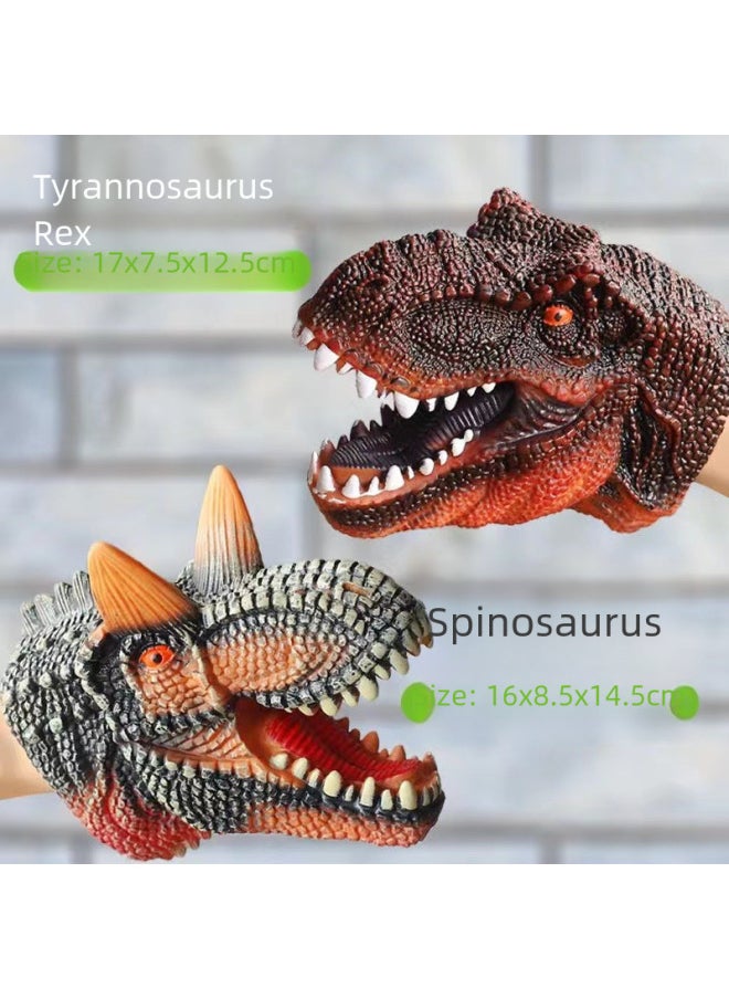 Realistic Dinosaur Puppet Gloves Soft Jelly Triangle Dragon King Dragon Children's Simulation Animal Model Boys Toys-Color:Dinosaur Claw Single