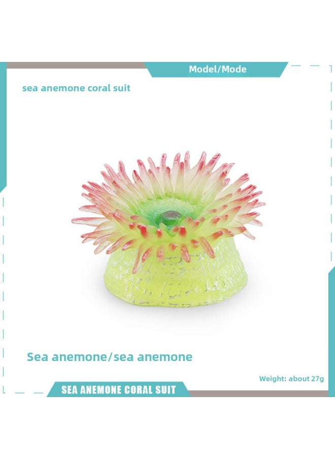 Children's Simulation Marine Seabed Biology Jellyfish Jellyfish Animal Model Static Hand-made Decorative Ornaments Toy-Color:T15701 Anemone 27g