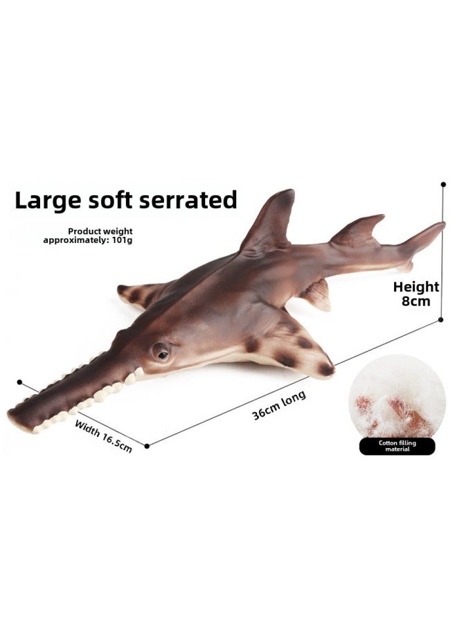 Popular Simulation Marine Animal Model Children's Soft Rubber Puffer Octopus Lobster Starfish Crab Crab Crab Toy Gift-Color:Large Soft Rubber Cotton-filled Serrated Label
