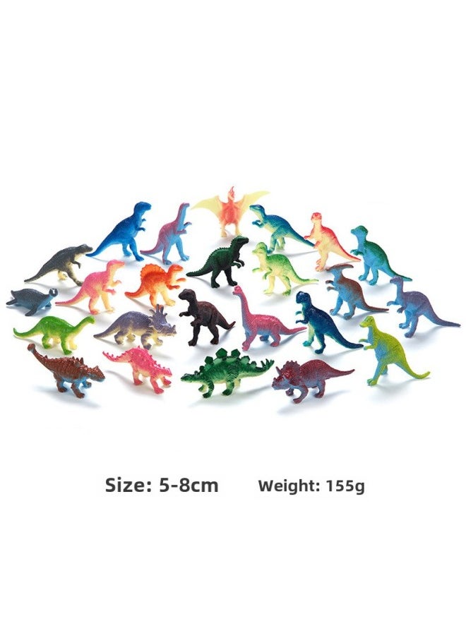 Simulation Animal Toy Animal Collection PVC Solid Animal Model Desktop Ornaments Zoo Gifts-Color:530 Dinosaur Set (24 Bags)