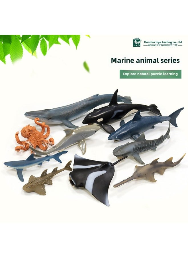 Source Manufacturer Model Animal Simulation Bite Plastic Toy Blue Whale Tiger Forest Marine Animal Bird Ornaments-Color:Farm 7 Four Magnet Dogs