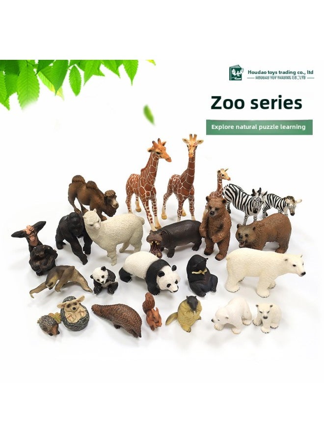 Source Manufacturer Model Animal Simulation Bite Plastic Toy Blue Whale Tiger Forest Marine Animal Bird Ornaments-Color:Farm 7 Four Magnet Dogs