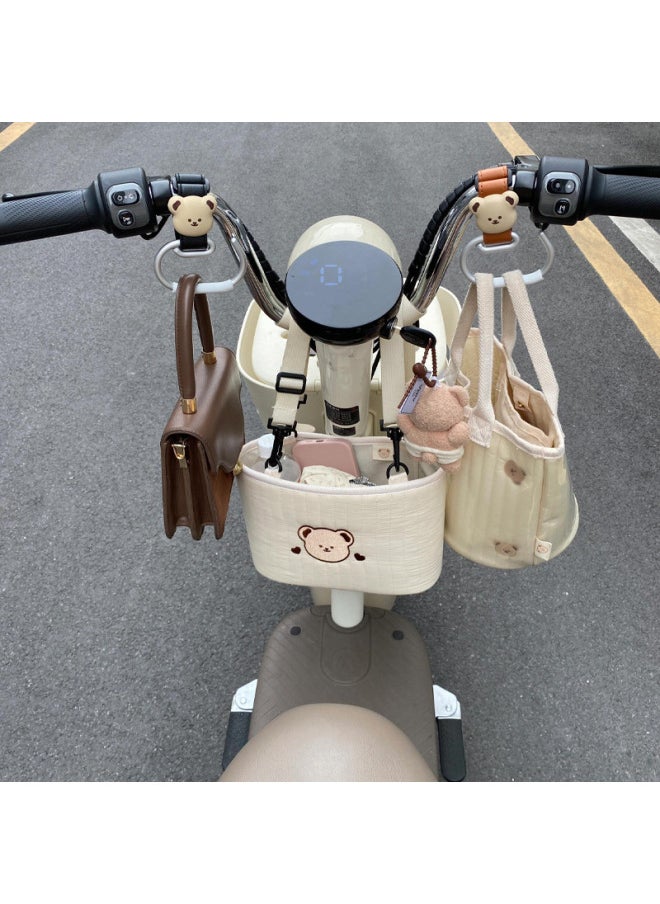 Bear Electric Car Hook Front Universal Emma Yuan Universe Pro Accessories Front Bearing Cup Holder Cartoon-Color:Chief Dog Brothers Hook (black Pair) Aluminum Alloy - Standard