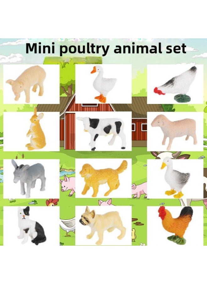 Hot Selection Mini Simulation Wildlife Model Toy Suit Insect Solid Small Ornaments-Color:insect Suit
