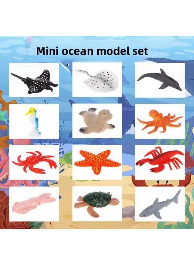 Hot Selection Mini Simulation Wildlife Model Toy Suit Insect Solid Small Ornaments-Color:insect Suit
