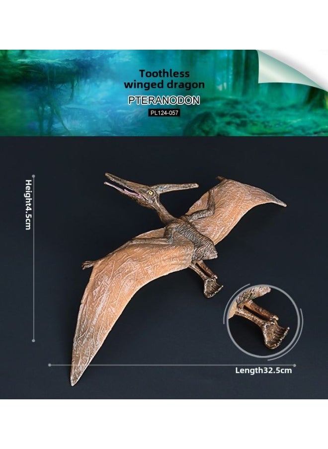 Simulation Dinosaur Model Jurassic Toy Pterosaurus Triceratops Ezoon Wrist Dragon Children Dinosaur Toy Ornaments-Color:PL124-057 Toothless Pterosaur