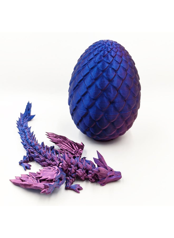 3D Printing Dragon Egg Suit Wings Flying Dragon Egg Suit Gift Online Red Creative Ornaments Handmade-Color:Pineapple Dragon Egg Flying Dragon With Wings Red And Blue 13cm+22.5cm Dragon