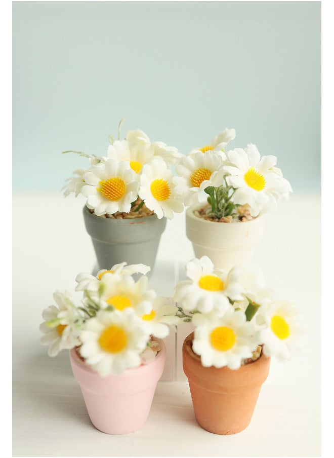 8 Points 6 Points Ob11 BJD BLYTHE Doll House Mini Simulation Model Daisies In Prop Wind-Color:Gray Basin Red Daisy