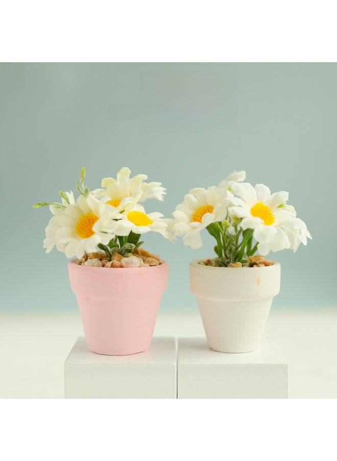 8 Points 6 Points Ob11 BJD BLYTHE Doll House Mini Simulation Model Daisies In Prop Wind-Color:Gray Basin Red Daisy