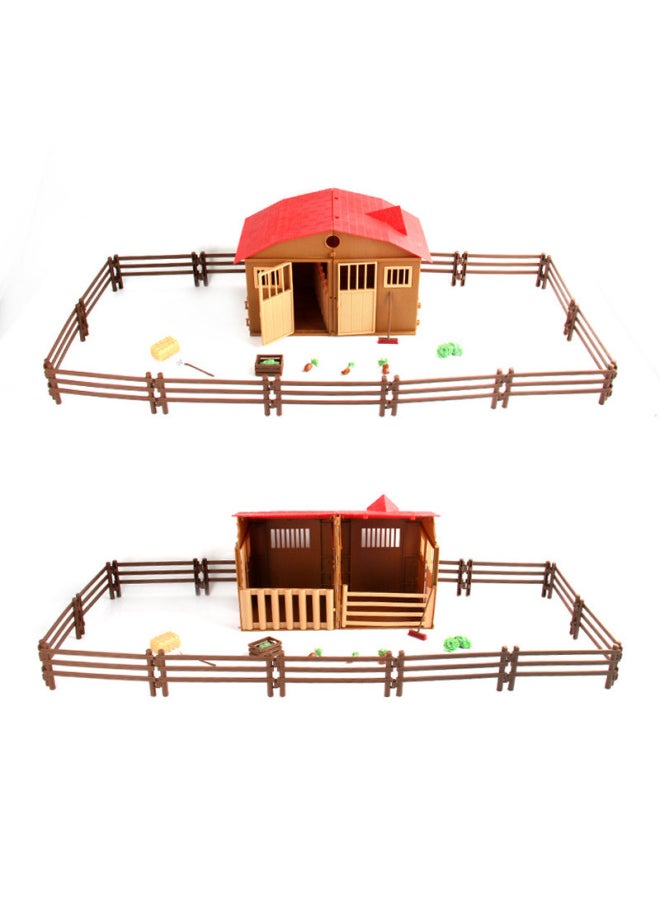 Simulation Poultry Chicken Goose Cow Farm Animal Model DIY Animal And Plant Scene Fence House Toy Suit-Color:ZQ2418 Goose Growth Cycle 55.3G